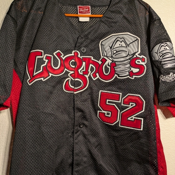 Rawlings Lugnuts Black and Red Jersey Size Xl Pre-owned - Picture 3 of 11